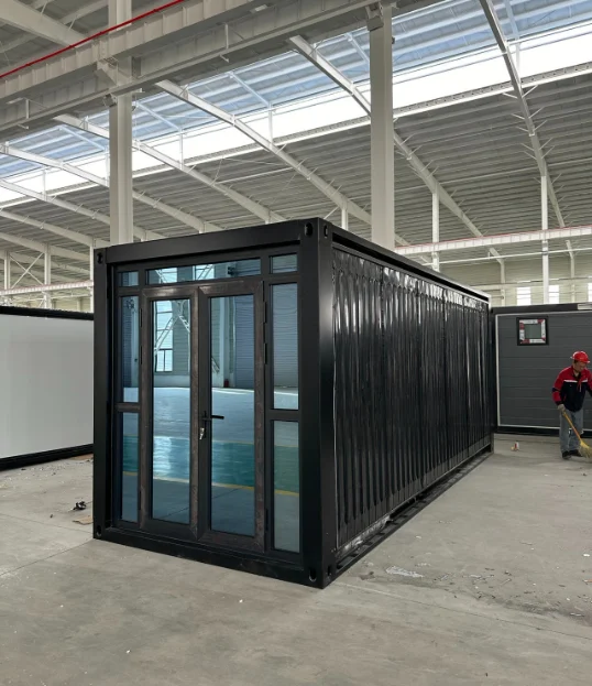 Expandable home folded into its transport configuration.
