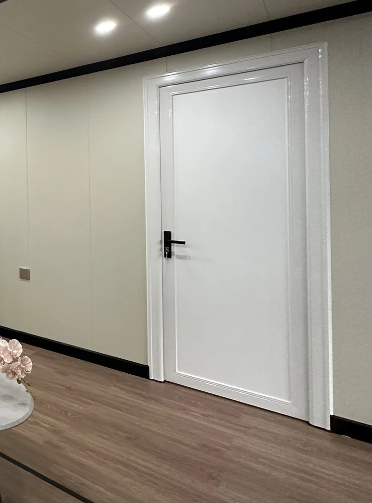 White aluminium-wood door bedroom door reference, BD-A01