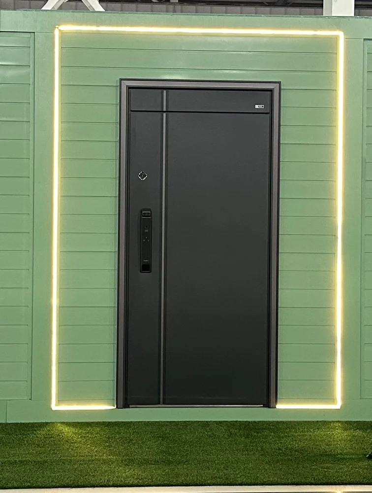 Smart-lock door / Linear entrance door reference, ED-D01