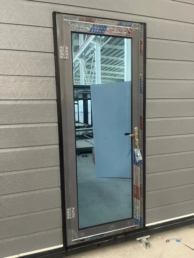 Single hinged glass door entrance door reference, ED-T05