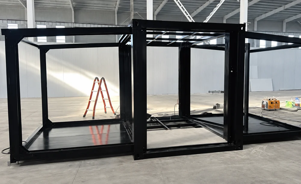 Expandable home steel frame finished in black, FR-BK