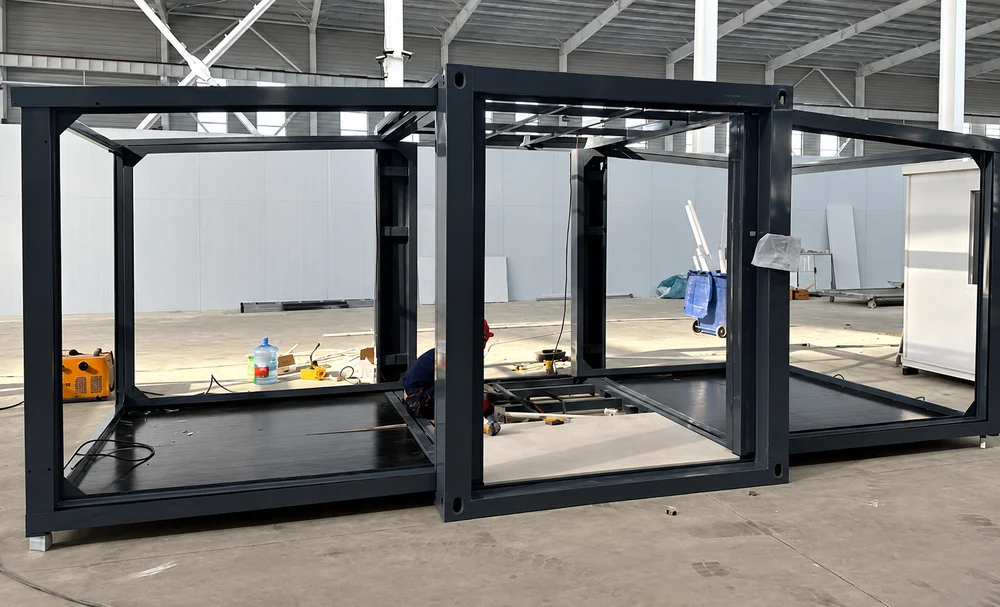 Expandable home steel frame finished in grey, FR-GY