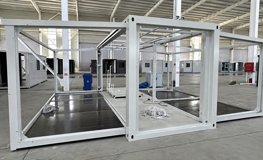 Expandable home steel frame finished in white, FR-WH